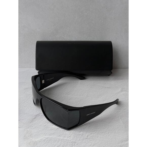 NEW Saint Laurent SL806 Wrap Oversized Black Sunglasses main image 6